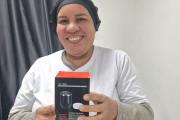 Entrega de brinde de aniversário mês de julho Paranaguá