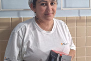 Entrega de brinde de aniversário mês de Agosto
